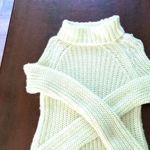White Cowl Neck Sweater
